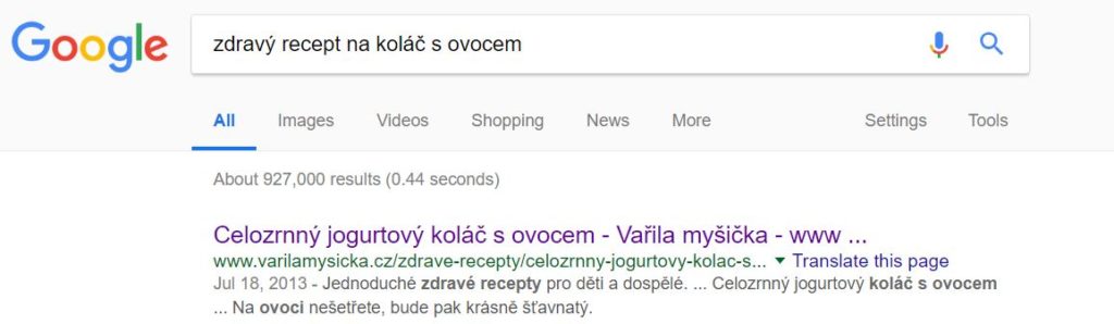 long tail - zdravý recept